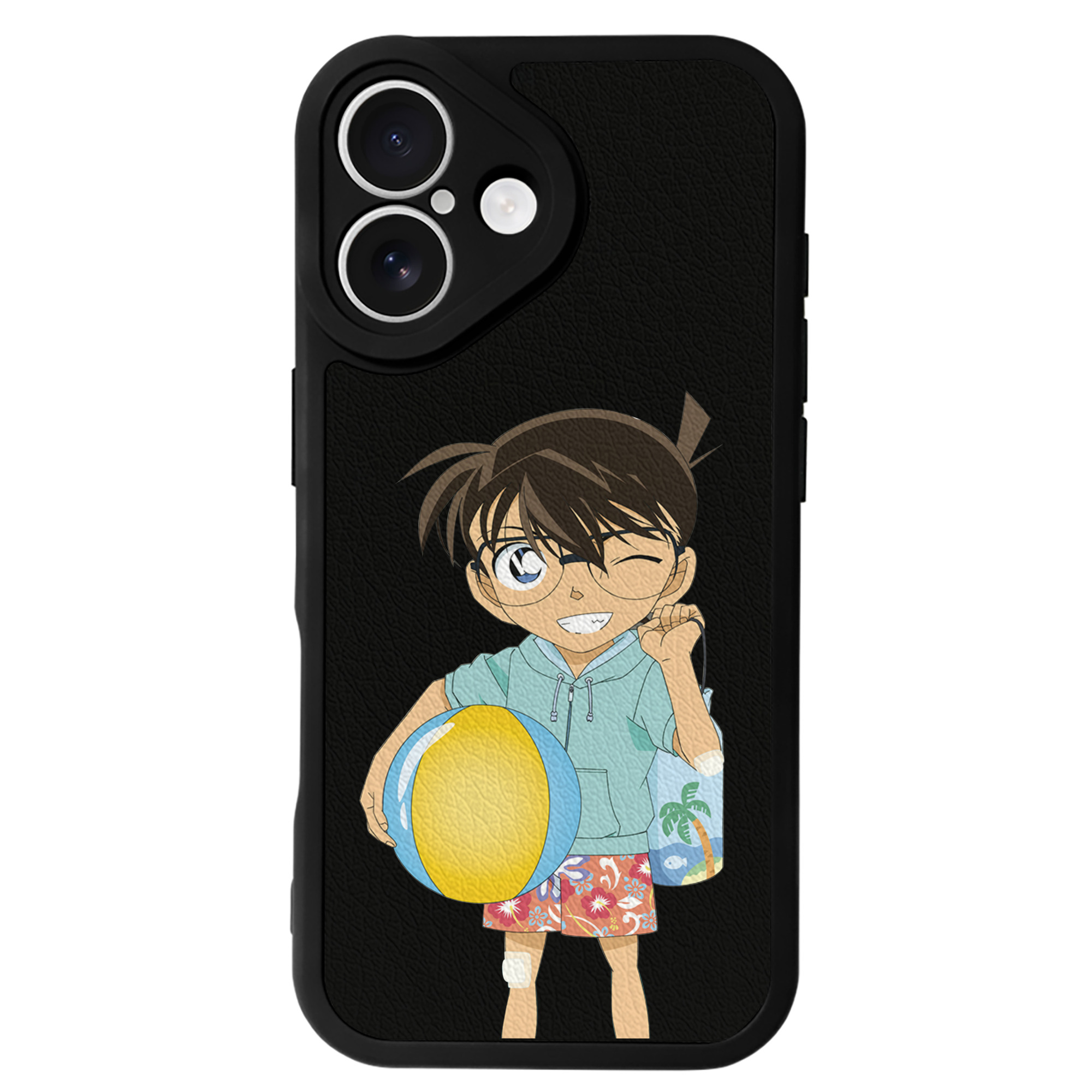（画像用） 名探偵コナン 江戸川 コナン Detective Conan Conan Edogawa 【iPhone 16シリーズ対応】シリコンスマホケース（レザー調） 材質：シリコン